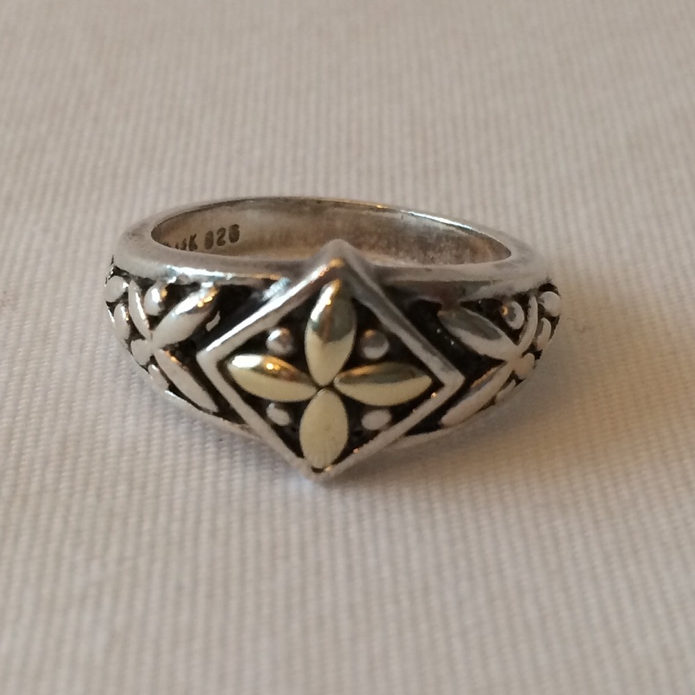 Sterling Silver & 14k Gold Ring